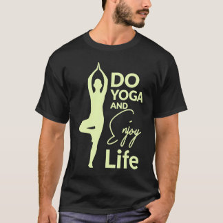 Camiseta Citação de Meditação Faça Amantes de Yoga e Desfru