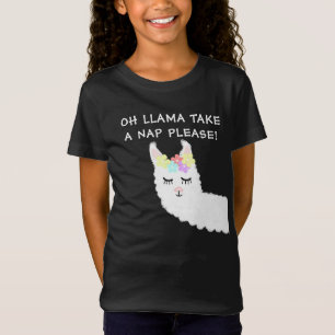 Camiseta Citação de Menina Llama Bonita