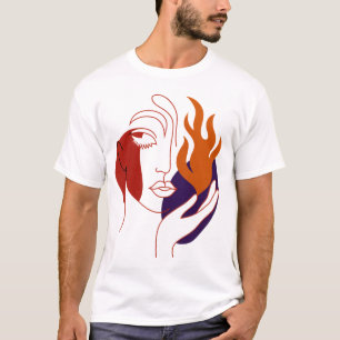 Camiseta Citação de Motivação da Força Incêntrica da Mulher