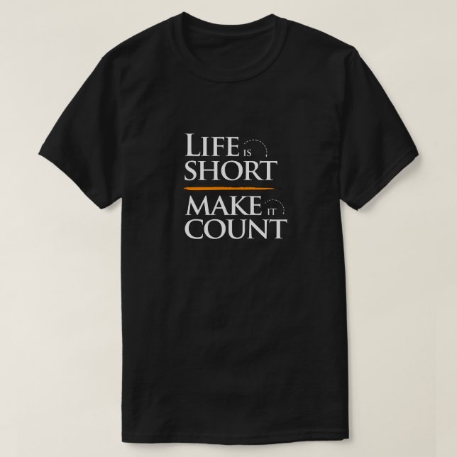 Camiseta Citação de Motivação da Vida (Frente do Design)