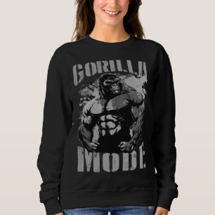 Camiseta Citação de Motivação Modo Gorila Treino de Academi