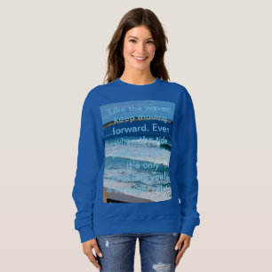 Camiseta Citação de Motivação na Praia: Como as Ondas Conti