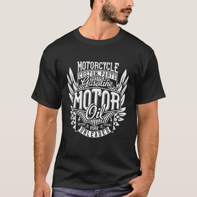 Camiseta Citação de Motocicletas de Peças Personalizadas (Frente)