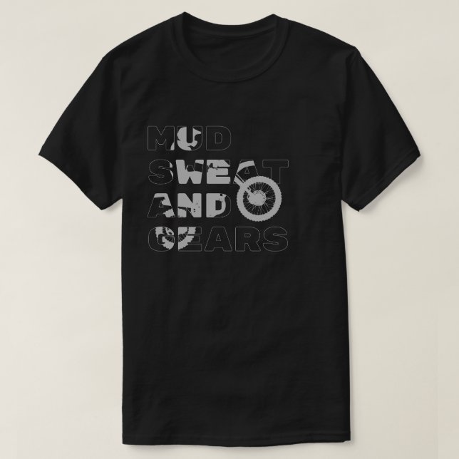 Camiseta Citação de motociclista de terra (Frente do Design)