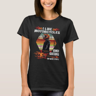 Camiseta Citação de Motociclista Legal Para Guitarra