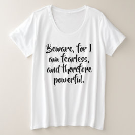 Camiseta Citação de mulheres sem coração em Script Moderno