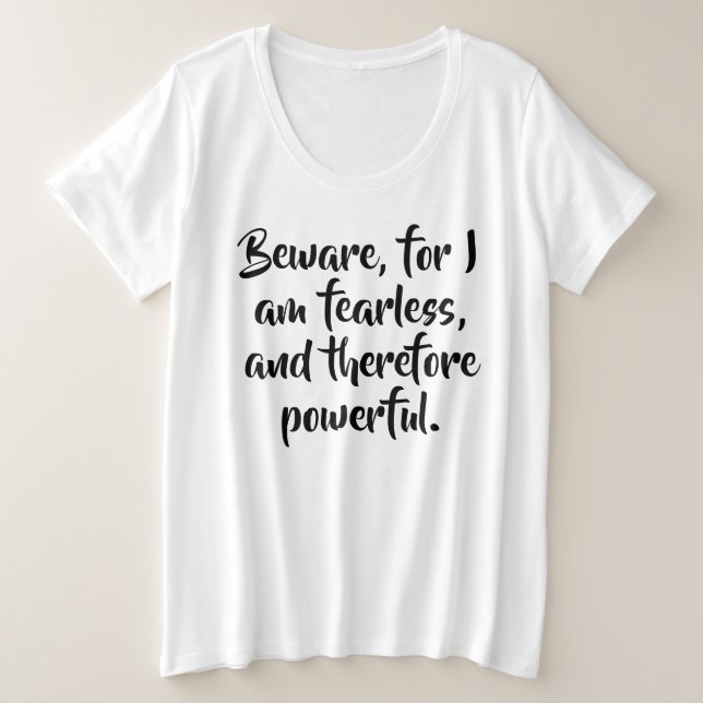 Camiseta Citação de mulheres sem coração em Script Moderno  (Frente do Design)