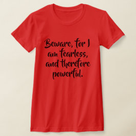 Camiseta Citação de mulheres sem coração em Script Moderno