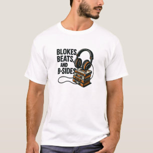 Camiseta Citação de Música de Fone de Ouvido em Cassete Mar
