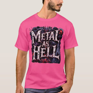 Camiseta Citação de Música Metal como Inferno Pesado