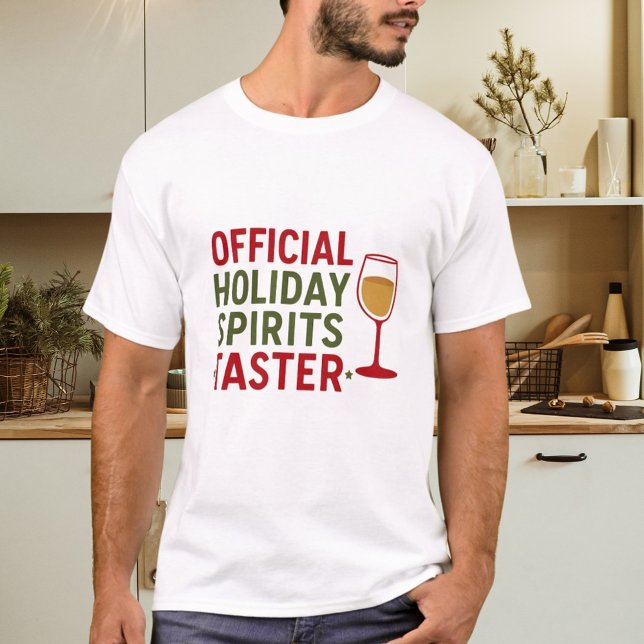 Camiseta Citação de Natal engraçada degustadora de espírito (Criador carregado)