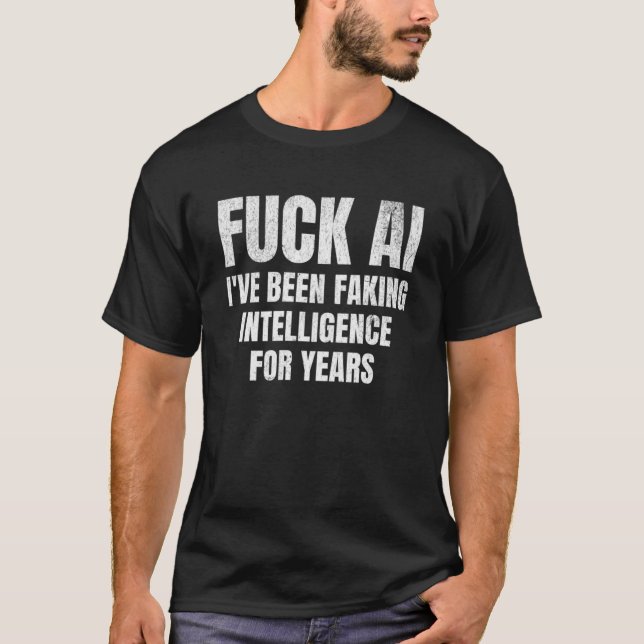 Camiseta Citação de Palavra de Supressão de AI (Frente)