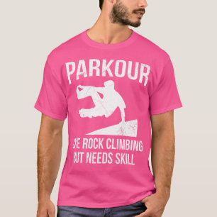 Camiseta Citação de Parkour de Trás para um Corredor de Par
