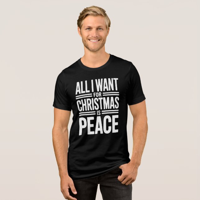 Camiseta Citação de Paz de Natal (Frente Completa)