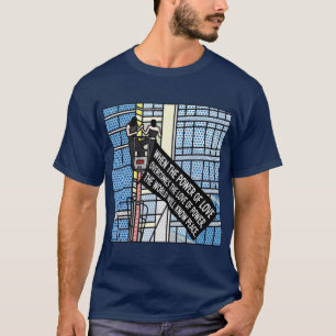 Camiseta Citação de Paz Inspiradora Poder do Amor Quadrinho