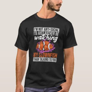 Camiseta Citação de Peixe-Palhaço Anemone para Aquário de P
