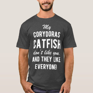 Camiseta Citação de Peixes Engraçados de Corydoras Catfish