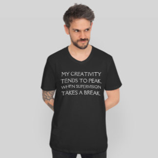 Camiseta Citação de Permissão de Supervisão Engraçada