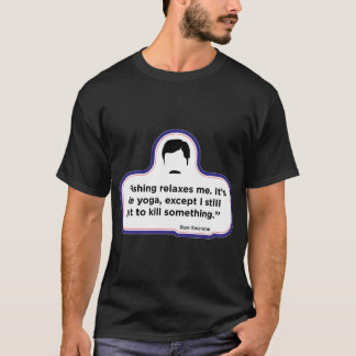 Camiseta Citação de pesca de Ron Swanson