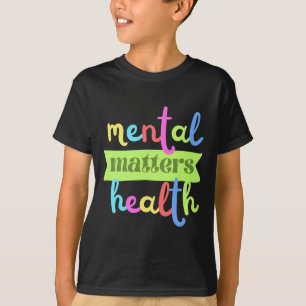 Camiseta Citação de Problemas Mentais Coloridos da Vintage
