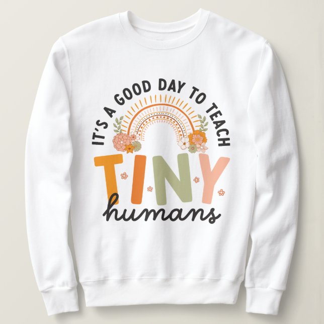 Camiseta Citação de Professora de Pré-Escola Retro Boho (Frente do Design)