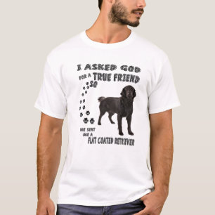 Camiseta Citação de Retriever Revestida Plana Mãe, Pai F