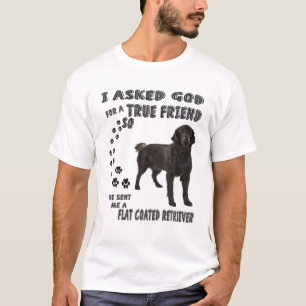 Camiseta Citação de Retriever Revestida Plana Mãe, Pai Flat