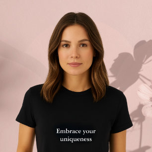 Camiseta citação de roupa estética Adote sua exclusividade