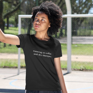 Camiseta citação de roupa estética correndo café xamoa seco