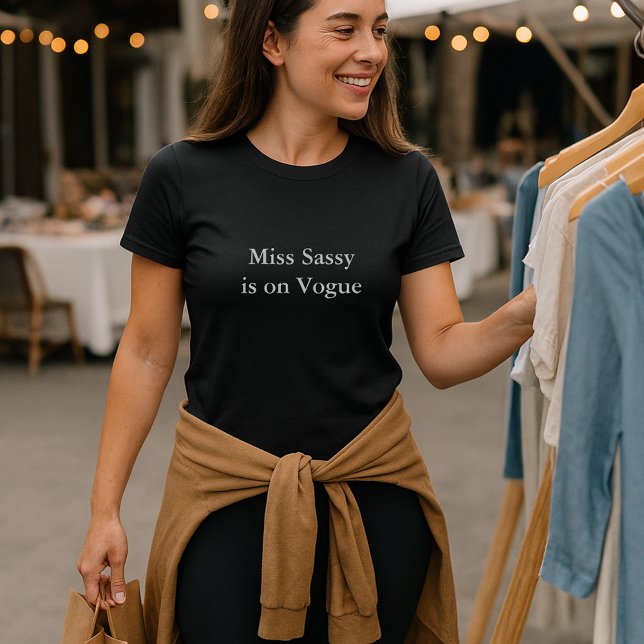 Camiseta citação de roupa estética Miss Sassy está em voga (Criador carregado)
