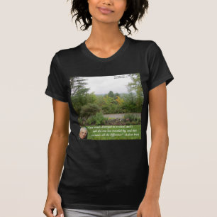 Camiseta Citação de Sabedoria de Robert Frost "Caminho Meno