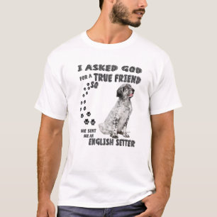 Camiseta Citação de Setter Inglês Mãe Pai Llewellin Set