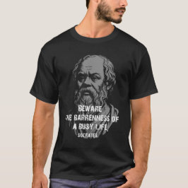 Camiseta Citação de Sócrates sobre a vida
