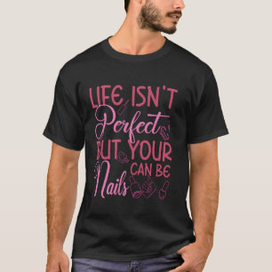 Camiseta Citação de Técnica de Unhas Uniforme de Trabalho E
