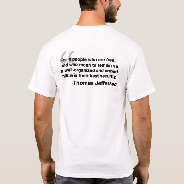 Camiseta Citação de Thomas Jefferson (Verso)