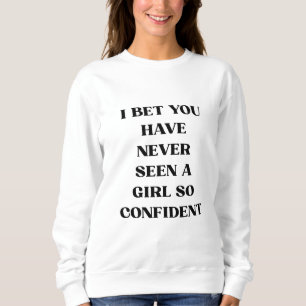 Camiseta Citação de Tipografia de Menina Confiante e Ousada