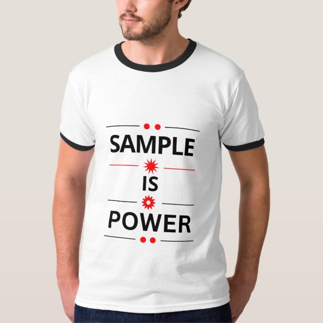 Camiseta Citação de Tipografia Negrito (Frente)