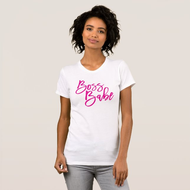 Camiseta Citação de trabalho mínima de tendência de script  (Frente Completa)