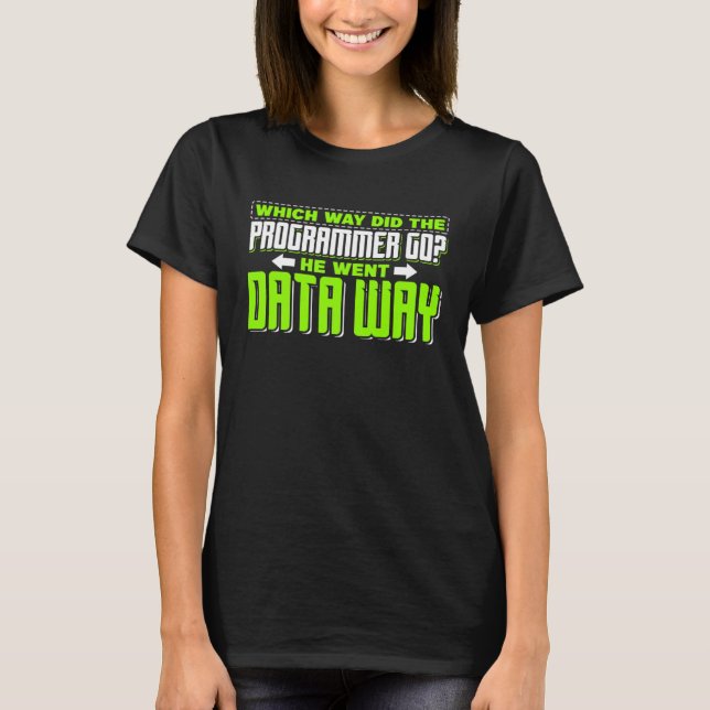 Camiseta Citação de trocadilho de programação programador d (Frente)