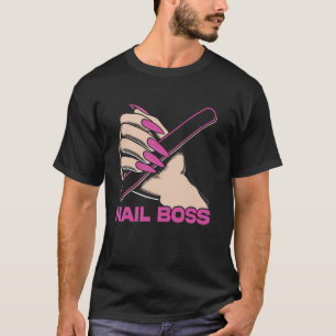 Camiseta Citação de unha técnica uniforme de trabalho verni