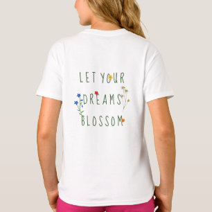 Camiseta Citação de Verão de Flores Silvestres Coloridas em