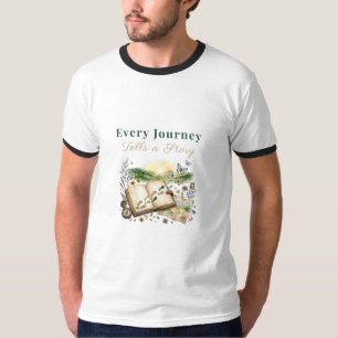 Camiseta Citação de Viagem Toda Jornada Conta uma História