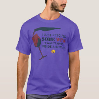 Camiseta Citação de Vinho Resgate de Vinho