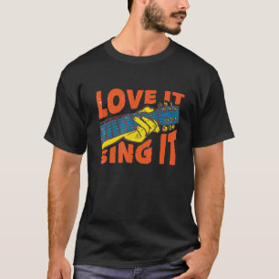 Camiseta Citação de violão, amo cantá-lo, legal para guitar