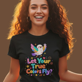 Camiseta Citação de Voo de Cores Verdadeiras de Pássaro Kaw