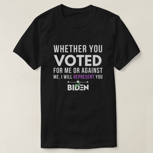 Camiseta citação de voto de joe biden (Frente do Design)