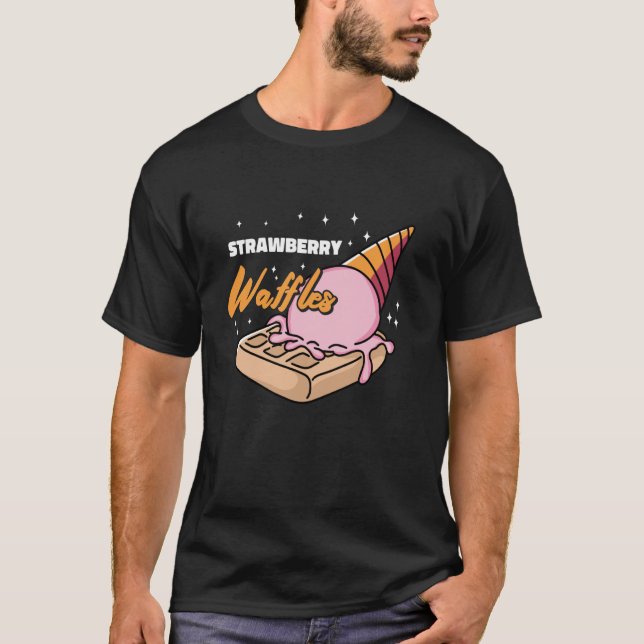 Camiseta Citação de Waffle Legal - Waffle de Morango Profis (Frente)