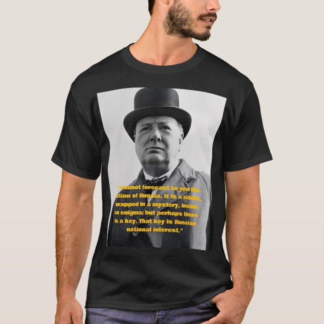 Camiseta citação de Winston Churchill  (Frente)