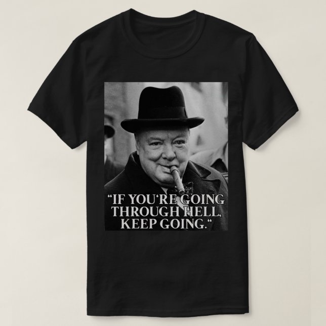 Camiseta Citação de Winston Churchill (Frente do Design)