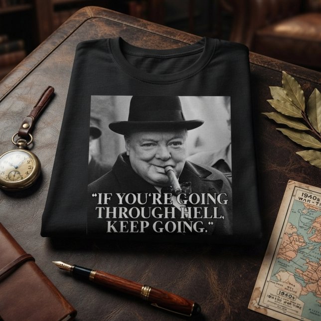 Camiseta Citação de Winston Churchill (Criador carregado)